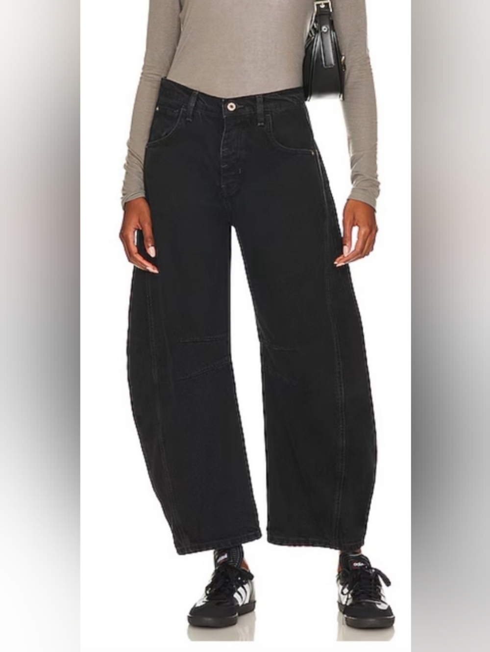 Free People Good Luck Barrel Jeans Black 26 Perfect Condition We The Free